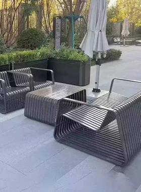 户外铝合沙发茶几30654组合阳台晒庭防院室外雨休闲镂空条金形创