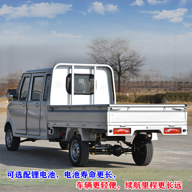 双排5座载货电动皮卡车太阳能
