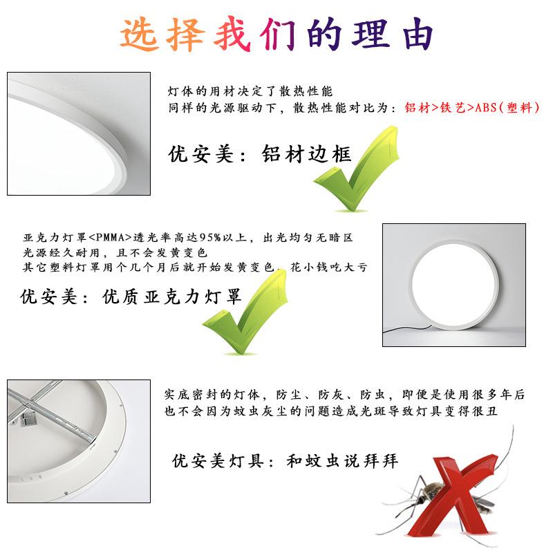 全光谱超薄LE8D客厅大圆灯现米简约0无品牌/cm1米1.2直径超亮吸顶