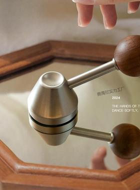 中内古风门把手室家用静锁胡桃木分体磁门吸音房间复DET古卧室