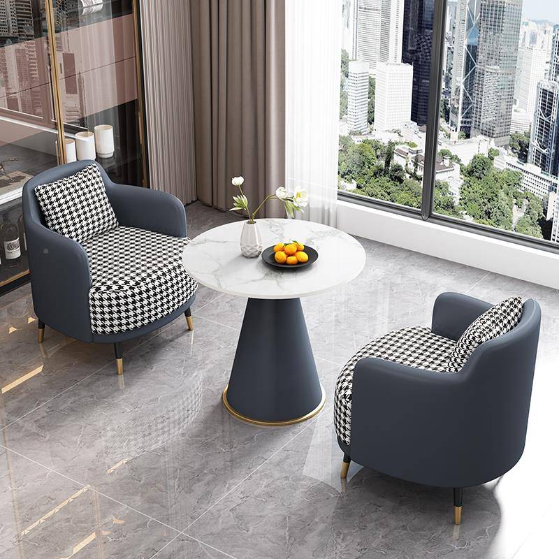 W6谈桌椅约沙发茶几洽组合店简铺接待休闲桌椅无品牌/三酒件套店