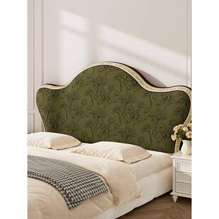 ?美式复古Fhqhqgwm床头罩轻奢欧靠式全感包床头保护罩款软包新背