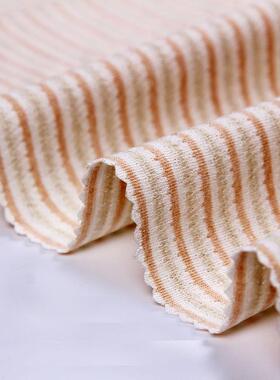 竖a类针织全棉提花TKZ移圈布料夏季条圆圈镂空童罗纹布布料装现货