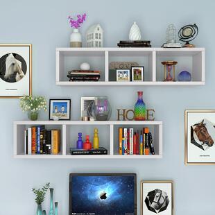 创意格子隔墙物上置物985架壁柜挂墙壁书柜储架壁板柜吊书柜装饰