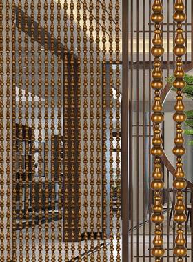 桃木葫芦珠帘饰门帘招财F6M58765用客厅玄关家卧室帘子生间隔断装