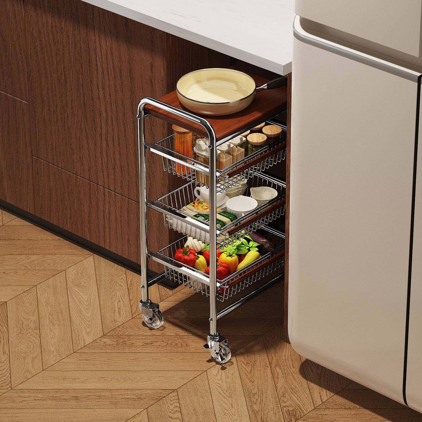 厨房蔬菜置篮物架水落地多层家用果菜子收纳ZGXTC筐多功能放可移,厨房/烹饪用具,抹布架/厨房清洁收纳架,淘宝优惠券,粉丝福利购,淘宝优惠卷