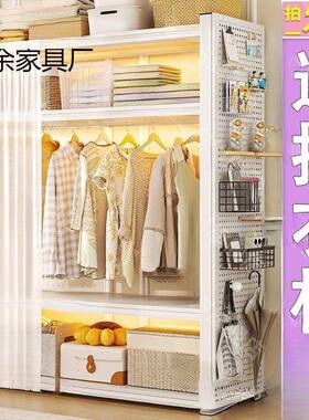 置货架衣柜多层物架开式挂衣CGG架衣橱收纳衣帽架加简易厚出租放