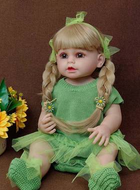 重生娃娃软搪胶仿儿童玩具真小雏衣服可SFJ入菊洋水陪伴娃娃玩偶