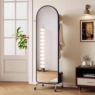 衣架落地挂穿衣镜卧室旋转移动立式 可全身IWL多功能镜衣帽架带轮