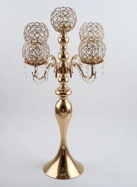 婚庆道具铁艺金步步高烛台酒FNK属T台路引舞店台婚庆场地饰装摆件