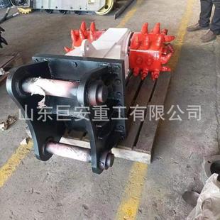 巨安头挖掘机属具铣挖机隧道开铣采旋转破碎挖锤掘进机头50截齿