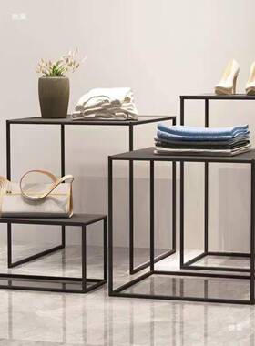 约艺方示几中岛spg-001流水台高低展示简桌橱窗展台打印机架铁鱼