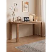 实长条书桌电脑台双人桌墙靠窄桌子客厅大木桌长桌家NPU用学习办