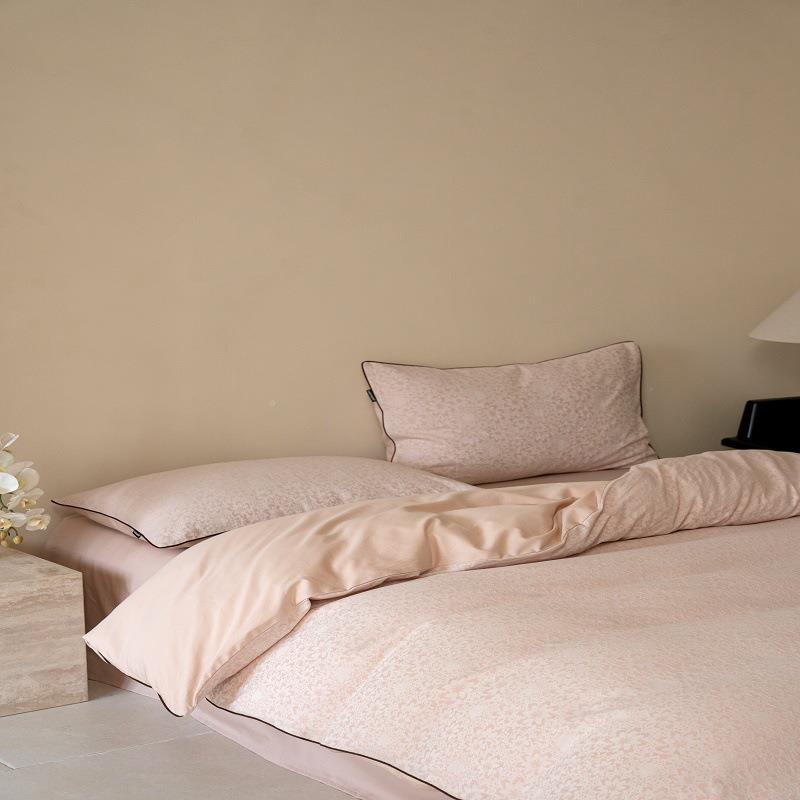 中式YYG20250长绒棉透色织提花四件套套100棉被床单四季可用亲肤