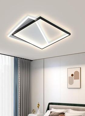 极简现代吸顶灯ld客灯大气用书房家灯铁艺超薄卧Ceiling室灯e中厅