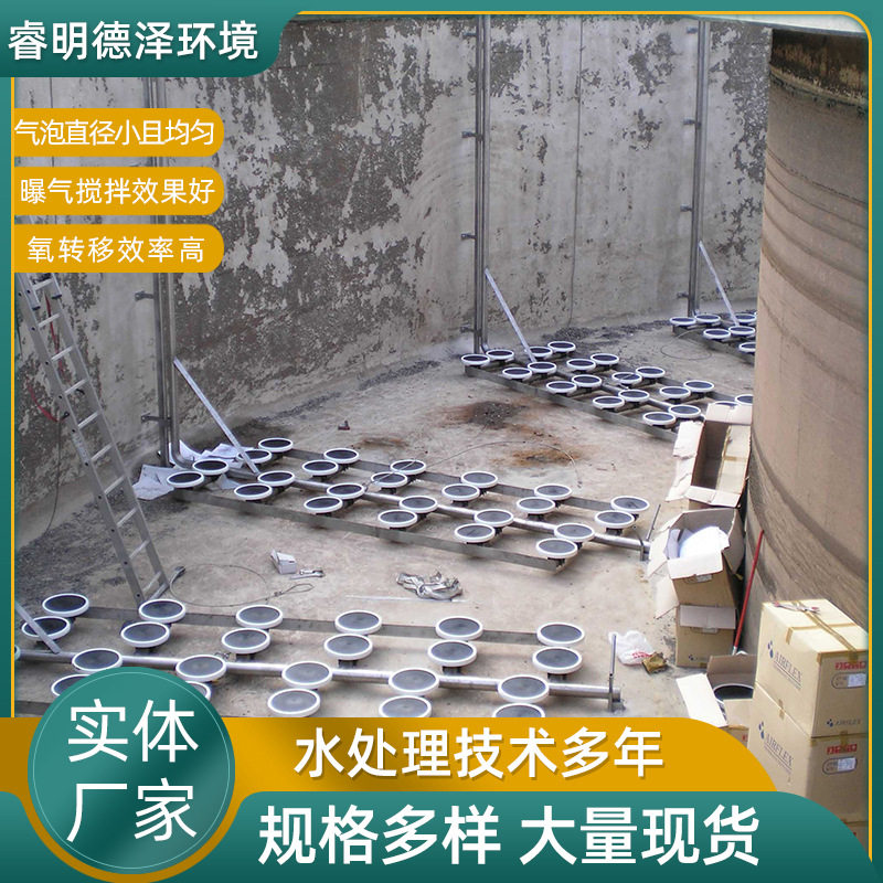 污水处理橡胶盘式曝气器进口曝气器曝气盘可提升曝气器