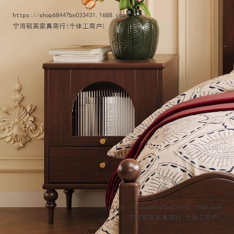 美式头床柜木法式古黑色实小柜子家用卧室复床边收纳储物柜中S02#,玩具/童车/益智/积木/模型,其它,淘宝优惠券,粉丝福利购,淘宝优惠卷