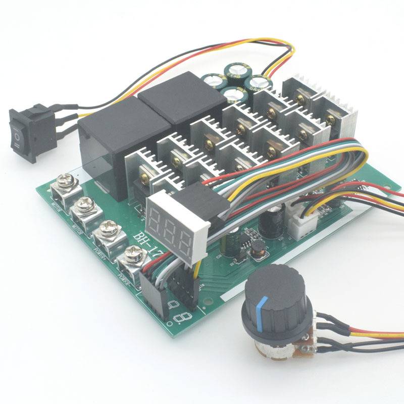直流有刷电机马达调速开关 双向 倒顺开关 数显指示 12V24V36V55