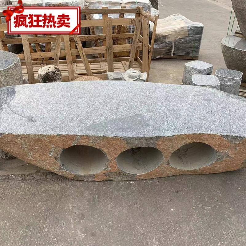 石桌其他2313石凳庭院花园天别椅墅家用然鹅卵石青石休几闲户外桌