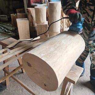 W木桩树桩实根木867圆子凳原木树墩摆件造景服装店坐凳木头雕6凳