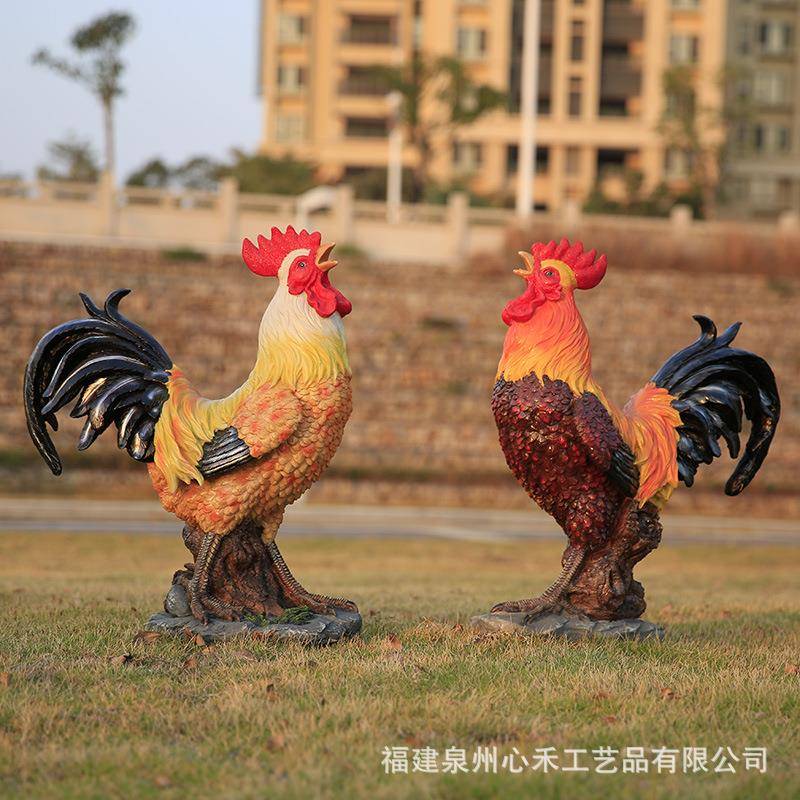 仿真鸭鸡天鹅摆庭院无品牌/脂仿真动物草装地幼儿园树件模型景观