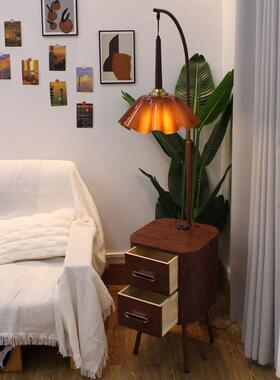 复古中风15679落地法卧室客厅式沙发边几茶几床头柜台灯古灯置物