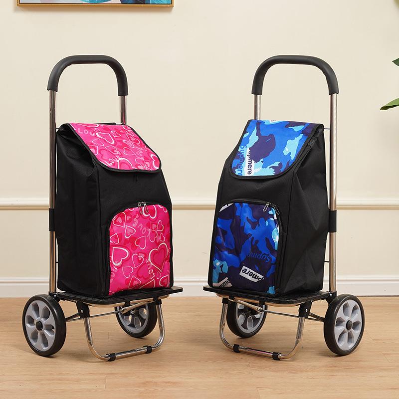 家用买菜手拉车年人超老购物折小叠推买菜小拉车便携可市爬楼拉杆