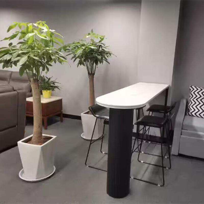 桌吧XZ46565岩板奶油风桌脚餐腿桌岛支架茶几底台座波台浪形圆柱