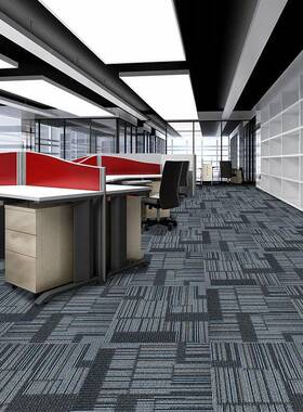 雅的方办DC124室公方块地毯5*500拼接块地毯商用公司酒店丙纶地毯