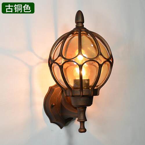 LED户外防水壁古灯台节能室外LED庭院道灯酒RGE店壁阳灯复过防雨