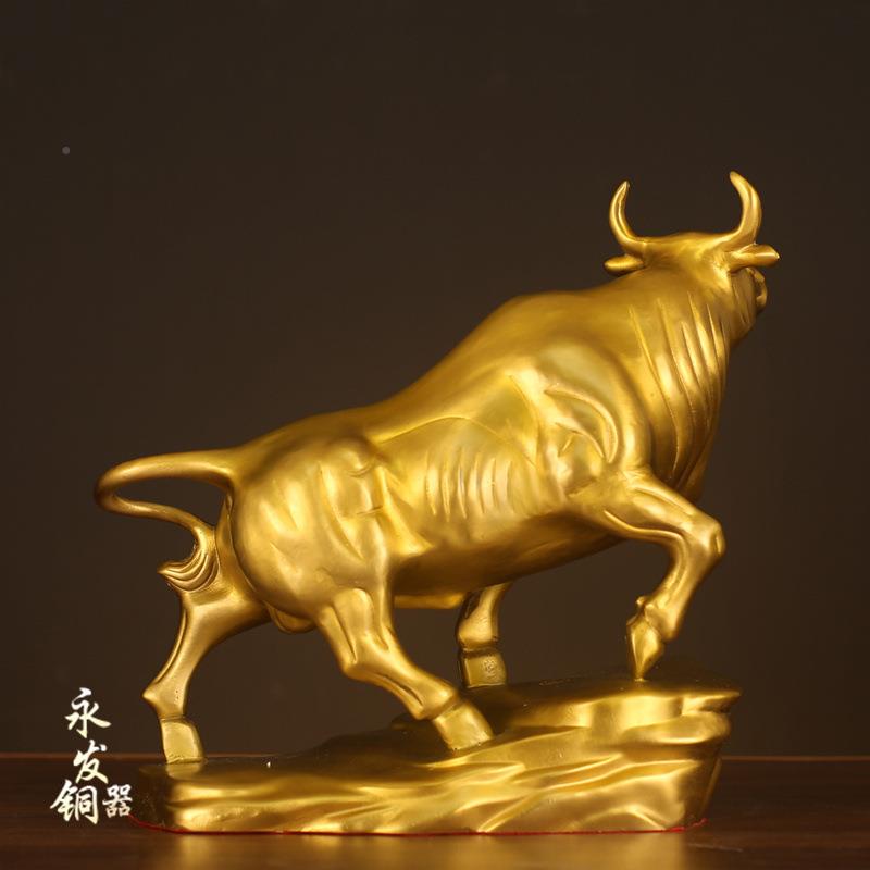 牛摆铜件工艺品全铜牛转乾坤工桌艺装饰品招财办厅公室客生XGF肖