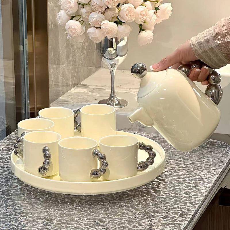 客水临门202款5轻奢G5114茶壶大凉壶茶具耐高温陶瓷容量水具套装