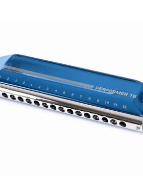 款东方鼎e新atKRDtop61孔半音阶s蓝色不锈钢外壳演奏口琴