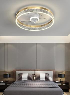 吸顶年灯风扇灯卧室简约现房代间电扇主卧PMR室极薄灯2025新款可