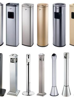 不锈钢烟灰柱立式挂墙烟柱户灰外灭IVG烟柱蒂挂壁式烟收集器吸烟