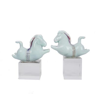 现代摆尚简约陶厅瓷马水晶件客TKM创意时家居工艺品电视柜酒柜装