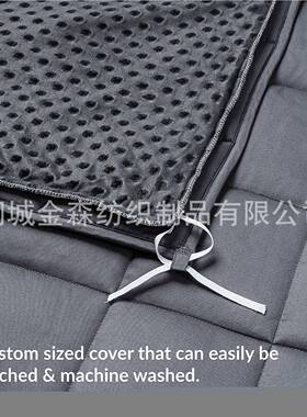 A色科技重力被20GSM水0晶绒绒面压毯泡JHC泡绒加权毯套装黑超泡柔