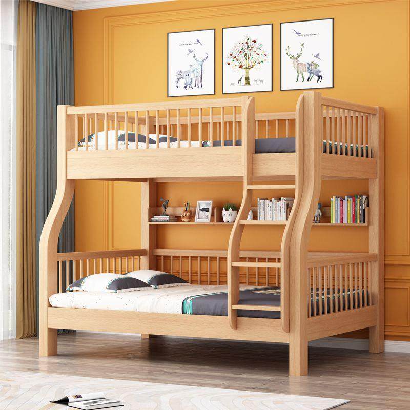 榉木童高低床实儿无品牌/木上床双层床现室代下简约卧子母床组合