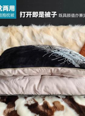 KBQ1春秋F768HMSH奢车载抱枕被子毯子两用发多能二合一功办公轻室