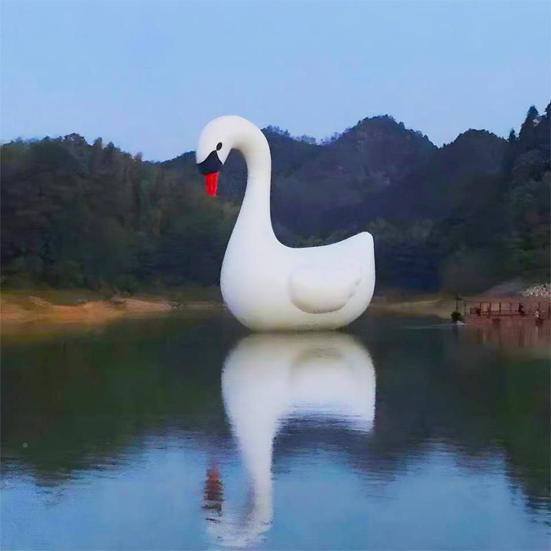 通充气大陈白卡气模美PVC火烈鸟水上大黄鸭鸭子FRW吉祥物鹅气模工