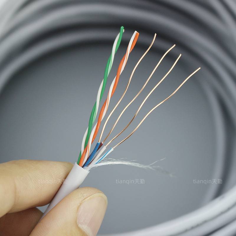 室内超五类网线家用铜包铝宽带网络线8芯 cat5e电脑网线厂家300米