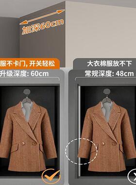 儿实全木衣柜卧家室用出租房用免安装小户型童简易85745组装玻璃