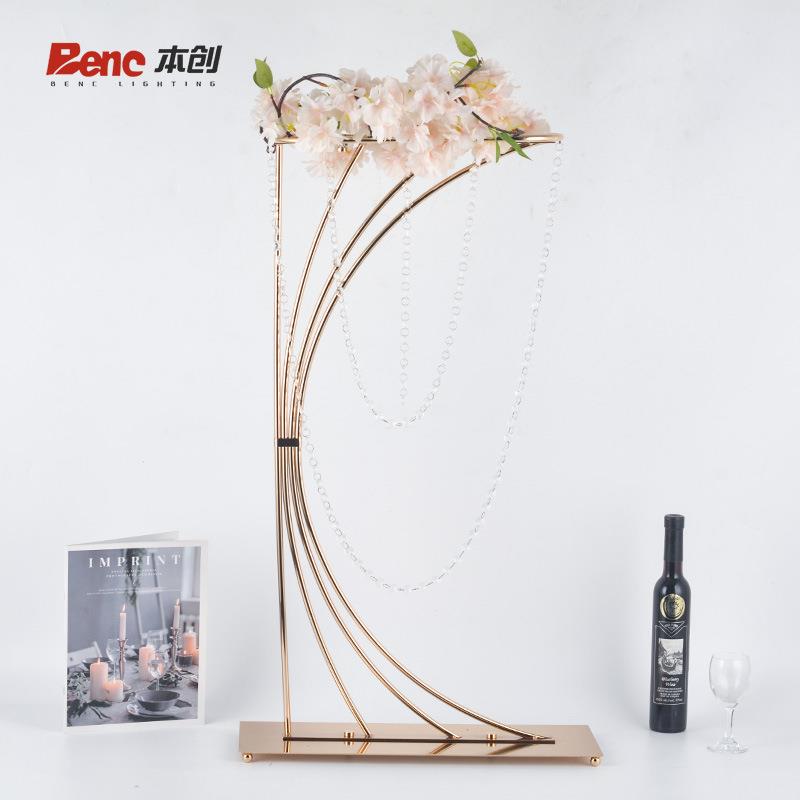 婚艺TUQ道具方形铁花器庆主桌装饰插花器签到台水桌花器皿花架摆