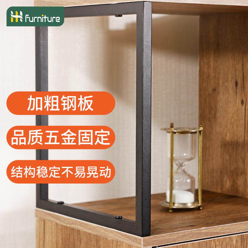 厂家出口多书柜置花物架层铁管刨板储物ADP柜子简客厅易美式置物