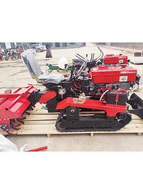 Craw驾lermicroFQOtiler农用l水田耕地开沟机乘式水田耕地旋耕机