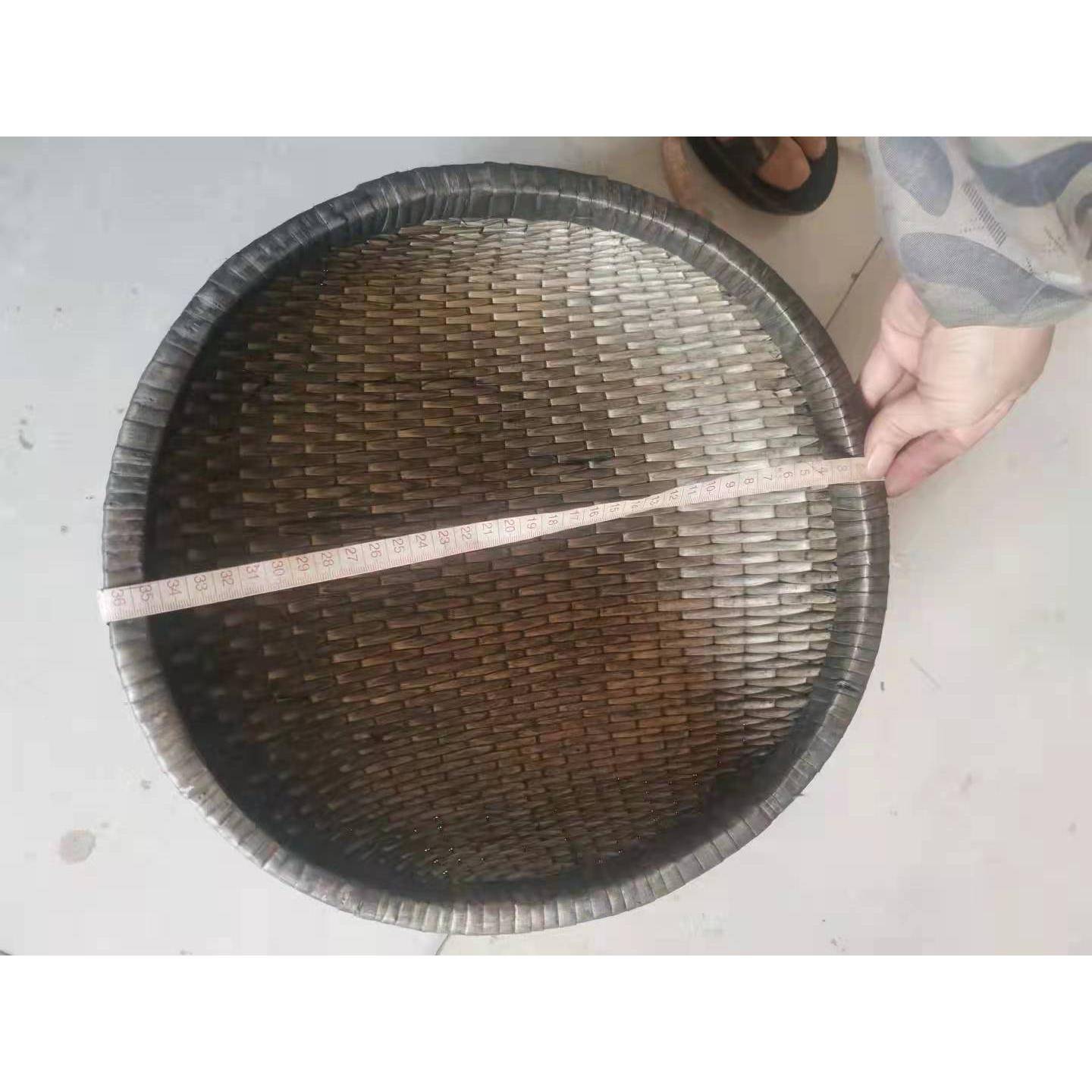儿拍摄道具编复古做旧笸箩童容器筐VMB框手工藤柳篮新生儿摄影道