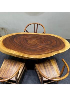 茶桌胡木木南桃美全实原木整张新ZG-67110会议电脑书桌吧台餐桌中