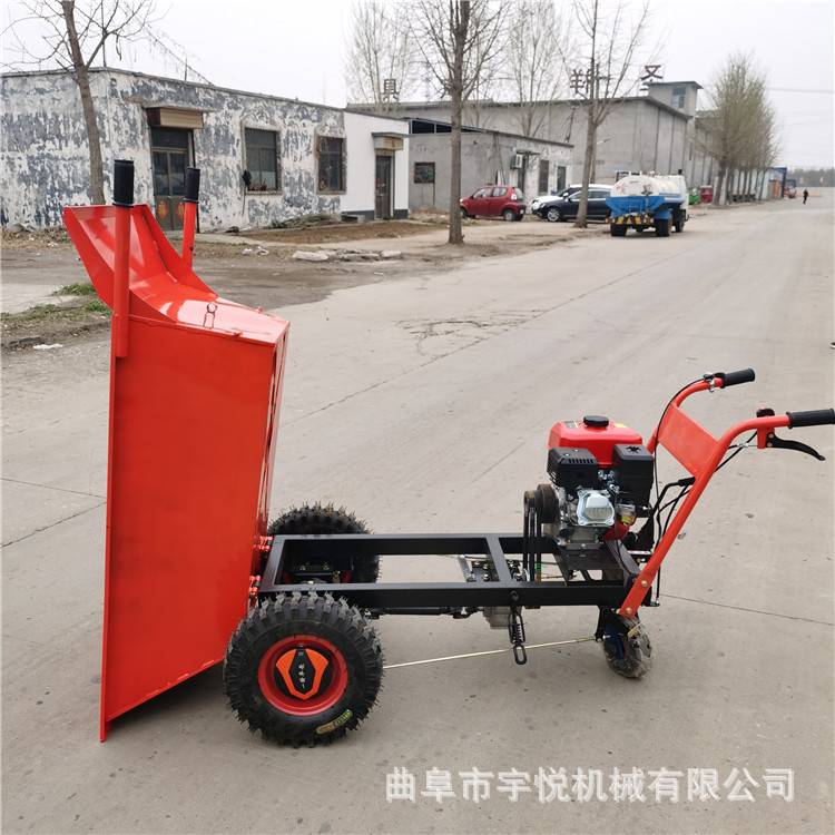 便携式汽油手推车 大功率柴油爬坡翻斗车 独轮车运输车