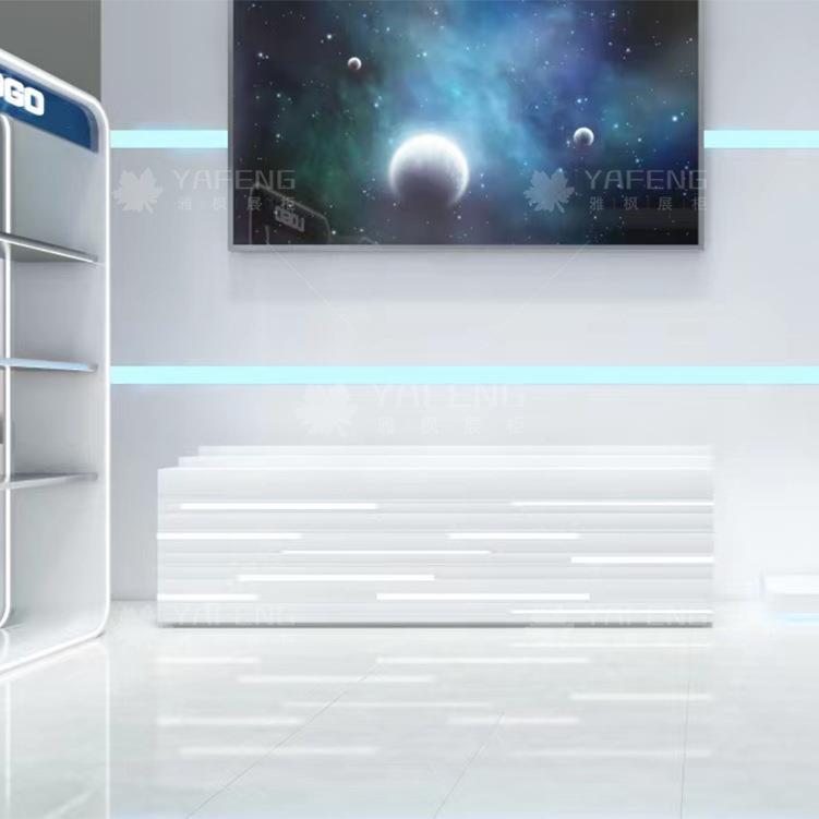 公司展厅台展示柜设计企业烤漆展玻璃展示架展展柜公司FKC产品示