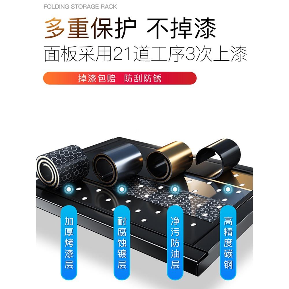 可移动叠折置物架货架安装落免地多层收纳无品牌/架子家用房厨储